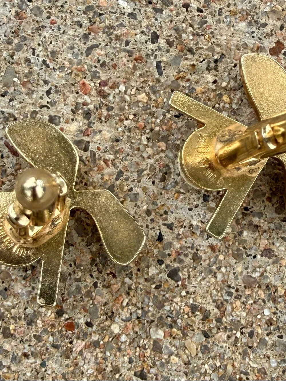 SWANK Gold Plate & Faux Pearl Golf Clubs & Ball Cufflinks Wedding Formal Vintage
